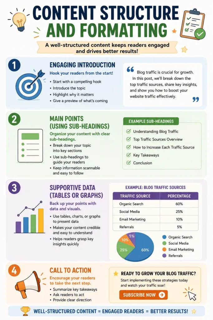 infographic of Content Structure and Formatting