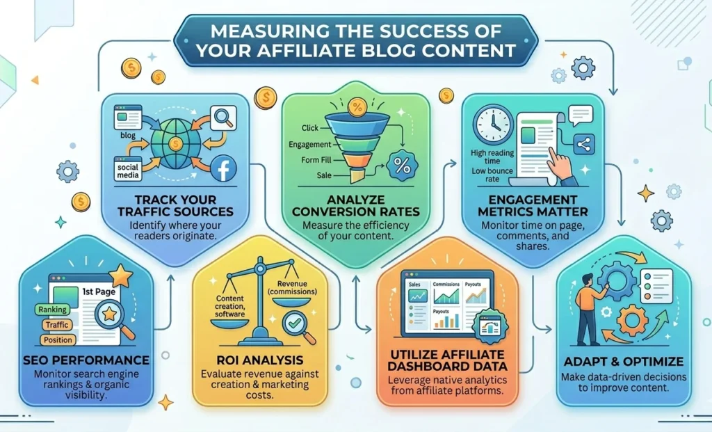 infographic of Measuring the Success of Your Affiliate Blog Content