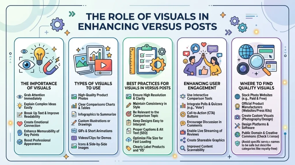 infographic image of The Role of Visuals in Enhancing "Versus" Posts